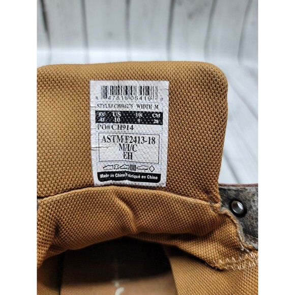 Carhartt Waterproof Mens 10 M 6\
